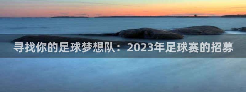 寻找你的足球梦想队：2023年足球赛的招募